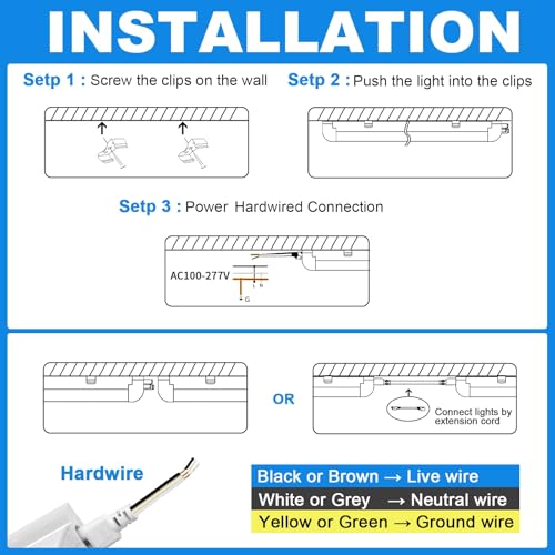 SHOPLED (25-Pack) 8FT LED Shop Light, 80W 10800LM 6000K Cool White - size: 8FT-25 Count