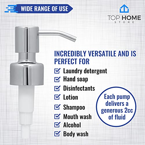 Replacement Soap & Lotion Pumps for Bottles, Chrome, 2-Pack - color: Chrome, size: 2 Pack