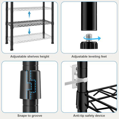 Expandable Closet System Heavy Duty Clothes Rack for Hanging Clothes