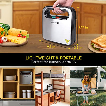 Aigostar Sandwich Maker, Non-Stick Panini Press Sandwich Maker