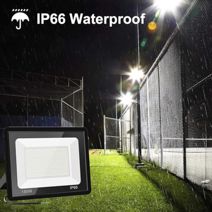 150W LED Flood Light, 5000K Outdoor Floodlight, IP66 Waterproof 2 Pack - size: 150 W-2 pack