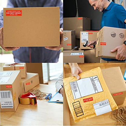 3" X 1" Handle with Care - Do Not Bend - Thank You Shipping Stickers Labels, 250PCS Per Roll - color: Tz-ys-ha
