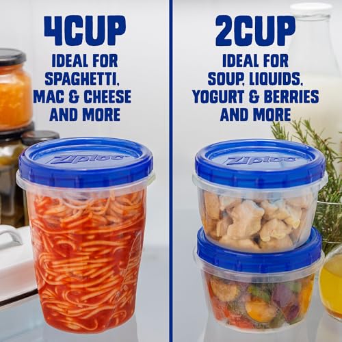 Ziploc Twist N Loc Leak-Proof Food Storage Containers, Small, 9 Count