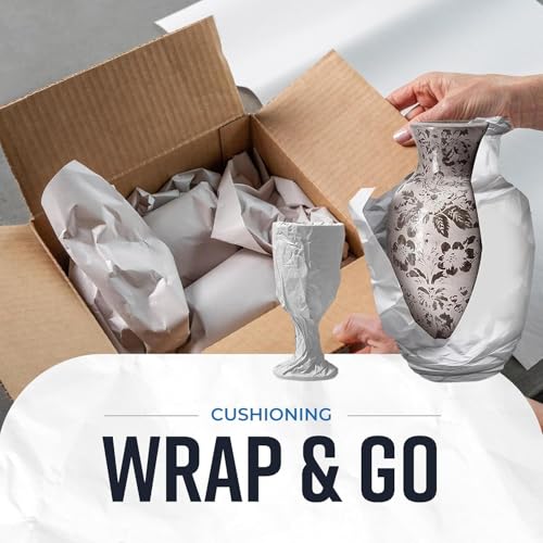 Bryco Goods Newsprint Packing Paper Sheets for Moving - 10lb - 320 Sheets of Newspaper Paper - Wrapping and Protecting Fragile Items, Box Filler, Shipping Supplies - 27" x 17" - Made in the USA - size: 27" x 17" (320 Sheets)