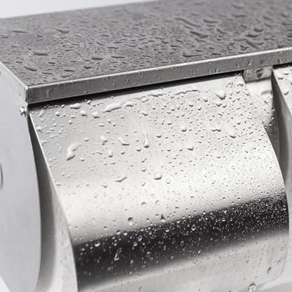 Desyeryamimi Double Roll Toilet Paper Holder Dispenser with Shelf Storage