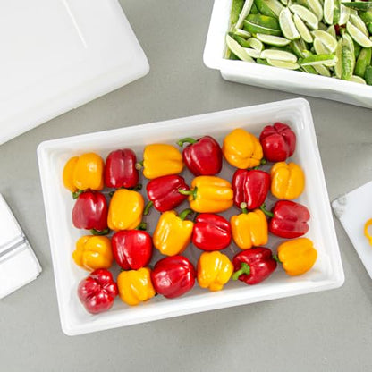 Restaurantware 26 x 18 x 6 In White Plastic Food Storage Box, 1 Count