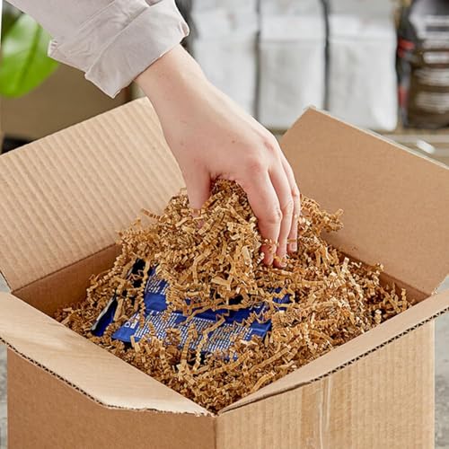 Art Secret Crinkle Cut Paper Shred Filler for Packing and Filling Gift Baskets - 2 LB (Kraft) - color: Kraft