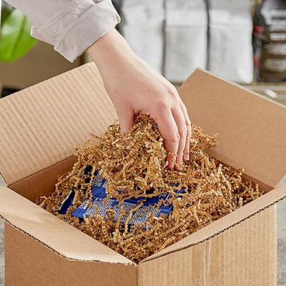 Art Secret Crinkle Cut Paper Shred Filler for Packing and Filling Gift Baskets - 2 LB (Kraft) - color: Kraft