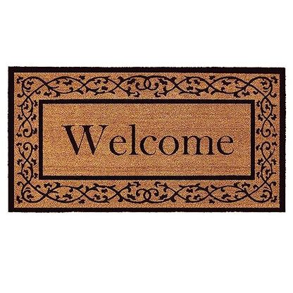 Calloway Mills 120072448WELC Abbington Welcome Doormat 24" x 48" - color: Welcome, size: 2' x 4' (Rectangular)