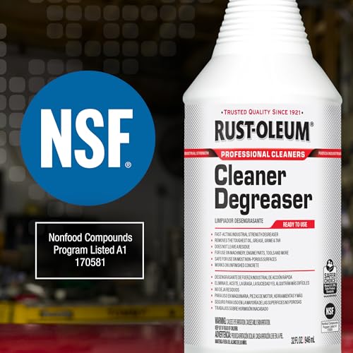 Rust-Oleum Professional Cleaners Cleaner Degreaser | Trigger Spray 32 oz Carafe Bottle | Professional Strength | Ready to Use - size: 32 Fl Oz (Pack of 1)
