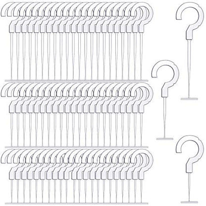 Tenare 1500 Pieces Plastic J Hook Tag Fastener Bulk Tag Gun Refills, 3 Size