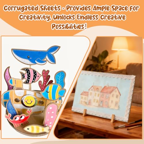 Cardboard Sheets，13 Pack 8.5"x11" Corrugated Cardboard Sheets,Cardboard Inserts Flat for DIY Crafts,Packing, Shipping, Mailing(Brown)