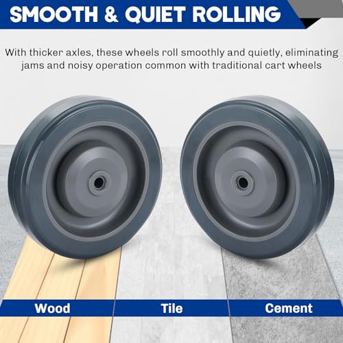 8 Pack 5" Shopping Cart Replacement Wheels Kit - color: Grey