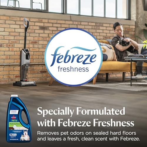 Bissell Multi-Surface Pet Formula with Febreze Freshness, 22951, 64 Fl Oz, Use on Sealed Hard Floors, and Area Rugs, Removes Tough Messes, Febreze Freshness - size: 64 Fl Oz (Pack of 1)