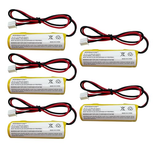 1.2v 900mAh Ni-CD Exit Sign Emergency Battery Replacement Compatible with Lithonia Battery EXR LED EL M6 Unitech AA900mAh OSA268 ELB CS01 (5)