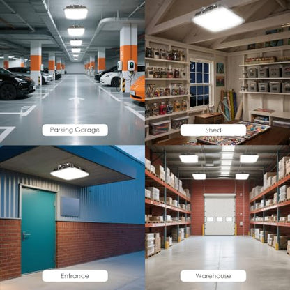 LED Canopy Lights, 100W, 14000LM, 5000K, 0-10V Dimmable - size: 100W 1Pack