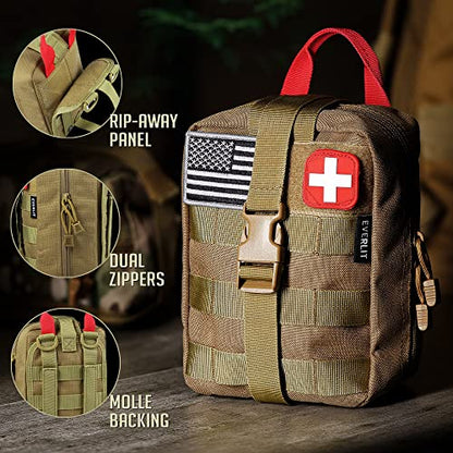 EVERLIT 250 Pcs Survival First Aid Kit - color: Tan