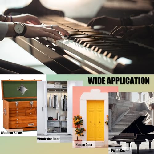 EPHECH 20" Piano Hinge, 2PCS Stainless Steel Continuous Piano Hinge-Black - color: Black, size: 20 Inch