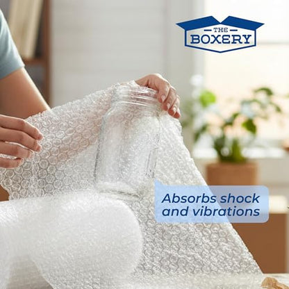 The Boxery 12 inch x 175 feet Bubble Roll, Small Bubble 3/16 inch Cushioning Wrap, Perforated Every 12 inch for Packing Moving Shipping Supplies, 1 Roll, 175 ft Total - size: 12 inch x 175 ft