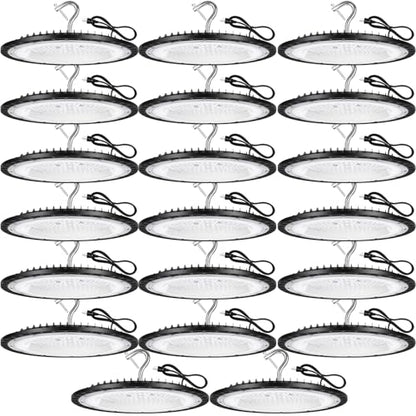 YANYCN 20 Pack 150W UFO Led High Bay Light Fixture,5000K Daylight Commercial Shop Bay Lighting,120VAC,21000LM,[650W MH/HPS Equiv.] US Plug Area Lighting for Warehouse/Barn/Gym/Factory/Workshop