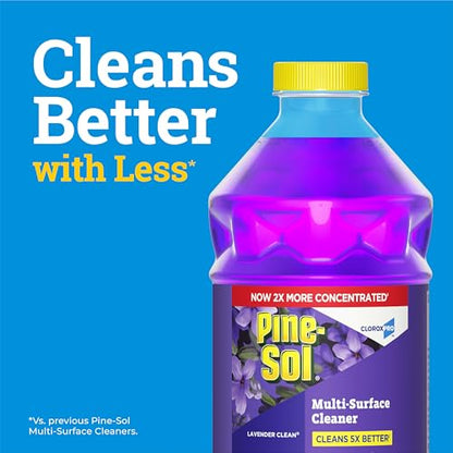 Pine-Sol Multi-Surface Cleaner, CloroxPro, 2x Concentrated Formula, All-Purpose Cleaner, Lavender Clean, 40 Fluid Ounces (Pack of 2) - size: 40 Fl Oz (Pack of 2)
