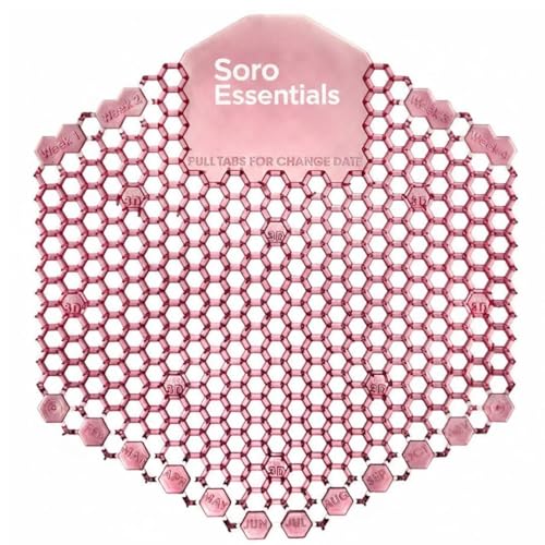 Soro Essentials- Set of 10 Wave 3D Urinal Screen Deodorizer Spiced Apple Scent Fragrance- Urinal Screen Deodorizer Ideal for Restrooms in Offices Schools Restaurants Hotels and Stores