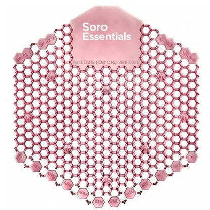 Soro Essentials- Set of 10 Wave 3D Urinal Screen Deodorizer Spiced Apple Scent Fragrance- Urinal Screen Deodorizer Ideal for Restrooms in Offices Schools Restaurants Hotels and Stores