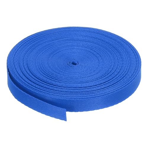 MECCANIXITY Flat Nylon Webbing Strap 3/8 Inch 10 Yards Blue - color: Blue, size: 3/8 Inch x 10 Yards