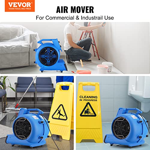 VEVOR Air Mover, 1/2 HP 2600 CFM Carpet Dryer for Cooling and Ventilating - size: 2600 CFM (1/2 HP)