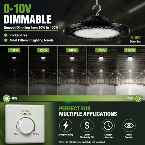 240W LED UFO High Bay Light, 38,400 Lumens, 4000K/5000K/5700K Selectable - color: 240W, size: 100-277V