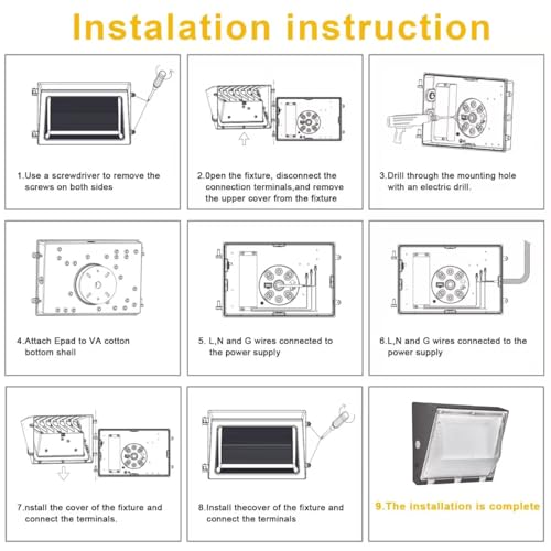 Paby 100W 4 Pack LED Wall Pack Light with Dusk to Dawn Photocell Outdoor Security Lighting Commercial Industrial Wall Light for Warehouses Factories Shopping Malls - size: 100W-4 Pack