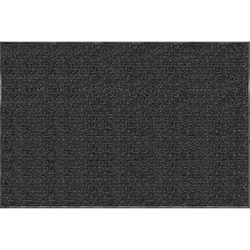 Realspace® Tough Rib Floor Mat, 4' x 6', Charcoal