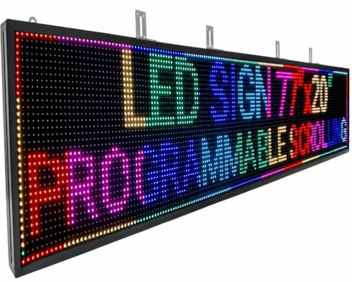 77"X20" P10 Outdoor LED Sign Programmable Scrolling LED Signs for Business - size: P10 77*20 INCH