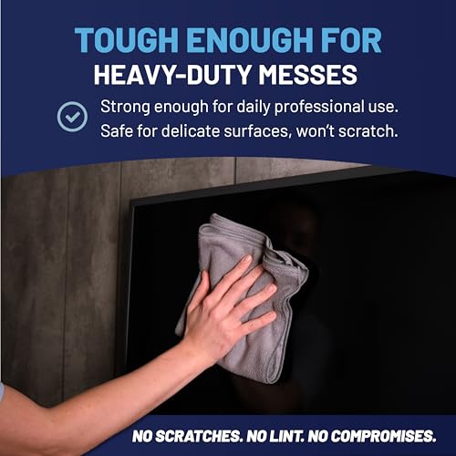 MW Pro Microfiber Cleaning Cloth | Black, Red, Gray (12 Pack) | Size 16" x 16" | All Purpose Microfiber Towels - Clean, Dust, Polish, Scrub, Absorbent - color: Black, Red, Gray