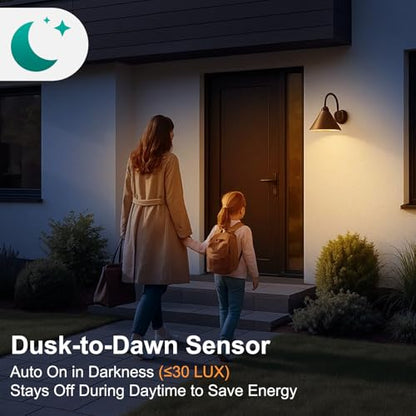 DiCUNO PIR Motion Sensor Light Bulbs, 12W, Warm White 2700K, 2-Pack - color: Warm White 2700k