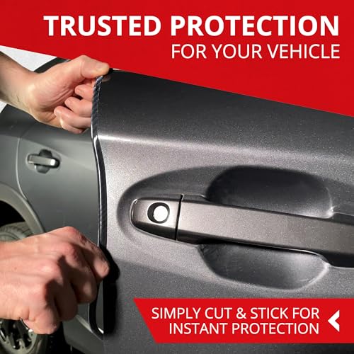 All-Fit Automotive Car Door Edge Protector – Universal DIY Edge Trim to Prevent Scratches & Dings – Flexible Adhesive Molding Trim for Cars, Trucks & SUVs (10 Ft - Carbon Fiber) V2 - color: Carbon Fiber