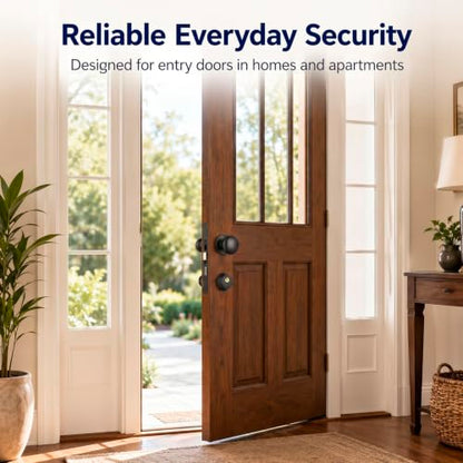 Tandefio 1 Set Double Cylinder Mortise Lock, Left Hand Reverse, Black - color: Black, style: Left Hand Reverse