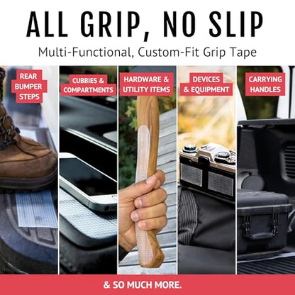 CATTONGUE GRIPS 1" x10' Grip Tape Wrap, Non-Abrasive, Waterproof, Black - color: Black, size: 1" x 10'