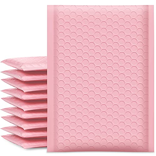 UCGOU Bubble Mailers Padded 5x8.6" Usable Size 5x7" Light Pink 100 Pack - color: Light Pink, size: 5x8.6" 100PC