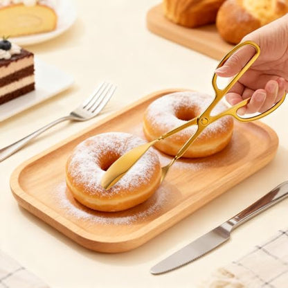 Jucoan 2 Pack Gold Salad Tongs, Buffet Serving Tongs, Stainless Steel - color: Gold
