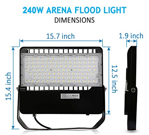 ledmo LED Flood Light Outdoor Fixture with Dusk to Dawn 36000LM 3 Pack - size: Standard/240-Photocell-3