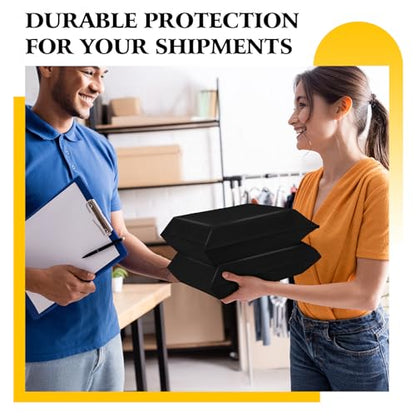 Metronic 25Pcs Poly Mailers 17.7x22 Inch Large Shipping Bags for Clothes - color: Black, size: 17.7x22 25PC