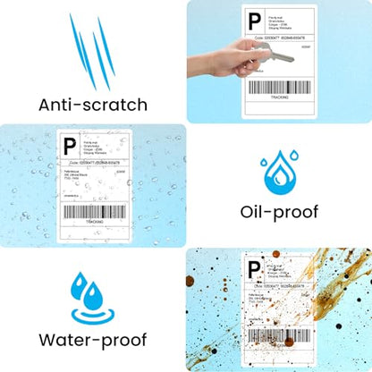 KNAON 4x6 Thermal Shipping Labels - 500 Pack Fanfold, Direct Thermal Labels - size: 500 Labels