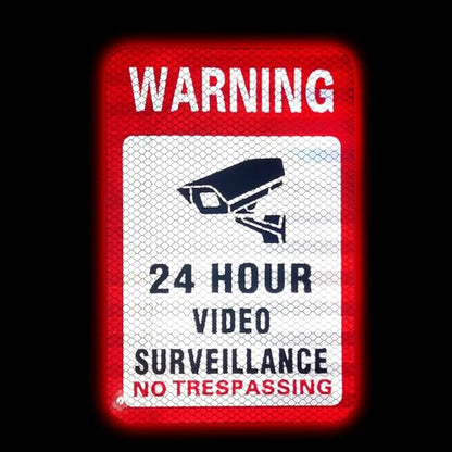 Kichwit 6 Pack Video Surveillance Sign Reflective Sticker, 5.9” x 4” - size: M