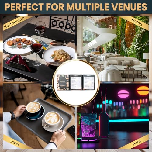 8.5 x 11 Inch Menu Covers, 10 Pack 3 Page 6 View Menu Sleeves - size: 3 page