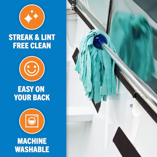 Screw On Microfiber Mop Head Replacement Refill, Ultra-Absorbent Microfiber - color: Microfiber