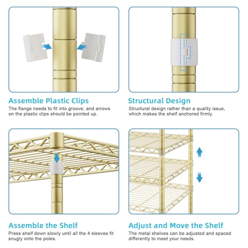 FUTASSI P1 Medium Heavy-Duty Portable Closet, 30" W x 14" D x 76" H, Gold - color: Gold, size: P1 Medium