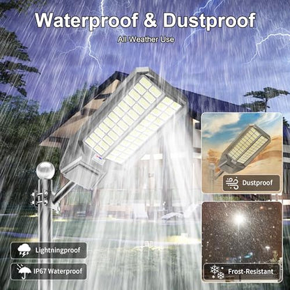 loyoele Large Solar Street Light, Led Flood Lights Outdoor, Waterproof - size: XXL-12000-2 Pack