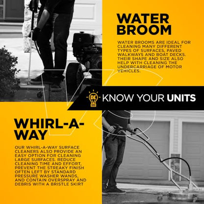 BE Power Equipment 24" Whirl-A-Way Stainless Steel Commercial Pressure Washer Surface Cleaner for Hot/Cold Water 85.403.010 - size: 24 Inch