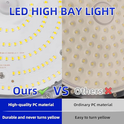 hykolity UFO LED High Bay Light, 150W, 19500LM, 5000K Daylight, 130LM/W - size: 150W